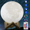 OXLHTS Lighting Moon Lamp ,16 Colors LED Dimmable Timer Moon Night Lightfor Beds 3D Printed Moon Lamp for Kids Adults Friends Family Lover Birthday Christmas Gifts (16 Colors, 4.8 Inch)