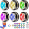 Puck Lights with Remote, Color Changing Wireless LED Puck Lights with Timer, Dimmable Under Cabinet Lights for Kitchen Cabinet Counter, Battery-Powered Closet Lights (6 Pack, Batteries Included)