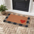 GROBRO7 Love Heart Doormat Linen Checker White and Black Mother's Valentine's Day Carpet Rubber Non-Slip Reusable Entrance Rug Floor Door Mat Supplies Home Decor Indoor Outdoor Mats 22.8' x 14.9''