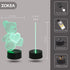 Night Light 3D lamp 7 Colors Changing Nightlight with Smart Touch & Remote Control 3D Night Light for Kids or as Gifts for Women Kids Girls Boys (Teddy Bear)