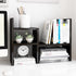 Jerry & Maggie - Desktop Organizer Office Storage Rack Adjustable Wood Display Shelf | Birthday Gifts - Toy - Home Decor | - Free Style Rotation Display - True Natural Stand Shelf Black