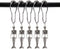 ZILucky 12Pcs Mermaid Skeleton Shower Curtain Hooks Halloween Decorative Home Bathroom Decor Rustproof Skeletons Shower Curtain Rings (Mermaid Skull Silver)