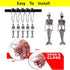ZILucky 12Pcs Mermaid Skeleton Shower Curtain Hooks Halloween Decorative Home Bathroom Decor Rustproof Skeletons Shower Curtain Rings (Mermaid Skull Silver)