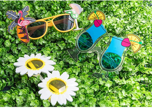 Novelty Party Sunglasses Creative Funny Hawaiian Themed Tropical Glasses Party Eyewear Beach Photo Booth Props Eyeglasses