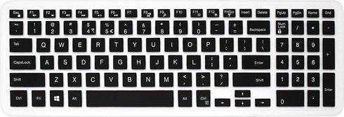 Keyboard Cover Skin Compatible with 15.6" Dell Inspiron 15 3000 5000 7000 Series; 15.6 inch Dell G3 G5 G7 Series; 17.3" Dell Inspiron 17 5000 Series; 17.3" Dell G3 Series (with Numeric Keypad) Black
