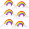Rainbow Honeycomb Paper Centerpiece Rainbow Cloud Centerpieces Unicorn No Crease Converting Rainbow Centerpieces for Birthday Party Baby Shower Tables Decoration (6 Pieces)