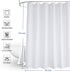 White Shower Curtain 70x72 Inches, Beneyhome 230G Weighted Fabric Waffle Weave Bathroom Curtains with Hooks, Machine Washable Grommet Farmhouse Bathtub Liner, Water-Repellent, 72 Inch Long