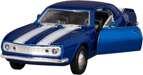 KiNSMART 1967 Chevrolet Camaro Z-28 Collectible Car Toy (Blue with White Stripes)