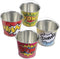 U.S. Toy (TU242) Assorted Super Hero Comic Book Theme Mini Metal Party Buckets (12 Pack)