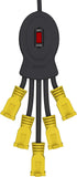 Stanley 31500 PowerSquid 5-Outlet Multiplier (Yellow) Power Cords