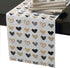 ALAGO Valentine Table Runner Love Heart Shapes Hand Draw Table Linens Cotton Non-Slip Runners for Home Kitchen Party Wedding Decorations 14" x 72", Valentine's Day Love Heart Table Runner