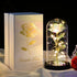 Mother's Day Unique Gift for Women, Galaxy Rose Glass Crystal Flower Gift in Glass Dome with LED Light Mothers Day Birthday Gift Ideas for Mom/Wife/Grandma/Daughters