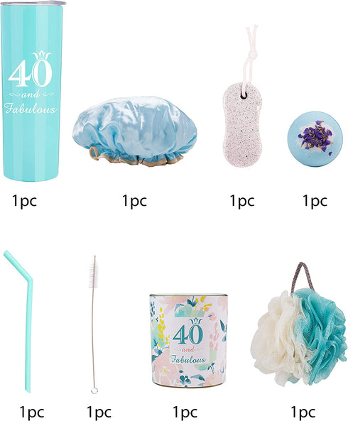 Happy 40th Birthday, 40th Birthday Tumbler, 40th Birthday Gifts for Women, Gifts for 40th Birthday Women, 40th Birthday Decorations, Happy 40th Birthday Gift, 40th Birthday Party Supplies