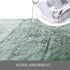 KMSON Ombre Bath Mat Bathroom Rugs, Non Slip Ultra Soft and Water Absorbent Bath Carpet, Machine Washable Quick Dry Bedroom Door Mat Living Room Rug Green 17" x 24"