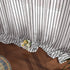 MIULEE Bedroom White Sheer Curtains Striped Linen Textured Window Treatment Drapes Grommet Top for Living Room, W52 x L63 Black Stripe 2 Panels