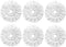 6 Pack Spin Mop Replacement Heads Compatible with Hurricane, Mopnado, Casabella and Other Standard Size Spin Mop, Easy to Clean and Durable Microfiber Spin Mop Refills, Mops Head for Floor Cleaning