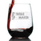 Treble Maker Stemless Wine Glass - Cute Funny Music Teacher Gifts for Women and Men - Fun Unique Musical Decor - Large