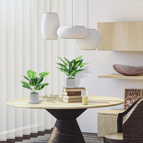 WUKOKU 2pcs Fake Plants Small Artificial Potted Plants Office Plants for Home Farmhouse Bathroom Bedroom Kitchen Desk Decor