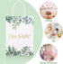 18 Pieces Large Baby Shower Party Gift Bags Watercolor Jungle Theme Paper Gift Bags Greenery Candy Bags for Baby Shower Bridal Wedding Christmas Supplies