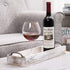 MyGift Whitewashed Wood Rectangular Party Serving Tray with Side Handles