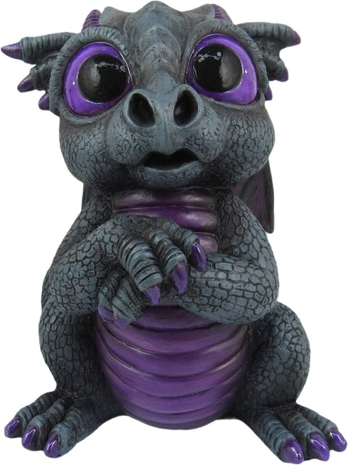 World of Wonders Grave Yard Series Dreamland Dragons | Collectible Dragon Figurine with Birth Certificate | Fantasy Home Decor Accent | 6inch Dragon Statue - Onyx
