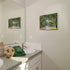 Oak Tree Canvas Wall Art: Green Landscape Artwork Forest Picture Painting Small Size for Bathroom (16'' x 12'' x 1 Panel)