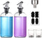 16-Ounce Glass Mouthwash Dispenser - Clear Glass Bottle with Pour Spout, Shot Glass, Funnel and Labels, Refillable Boston Round Bottles - 2 Pack
