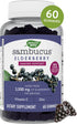 Nature’s Way Sambucus Elderberry Gummies, Immune Support Gummies*, Black Elderberry with Vitamin C and Zinc, 60 Gummies