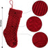 ROSFORU Knit Christmas Stockings, Xmas Gifts for Family, 3 Pack 18 Inches Large Size Ivory+ Burgundy+ Khaki
