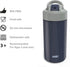 Zak Designs Planeterra Ivory & French Navy 18 oz Set of 2 Reusable Straw Water Bottle with Built-In Handle for Travel, Made with Durable Plastic