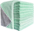 BUEDM Kitchen Dish Towels,Microfiber Cleaning Cloth for Dishes,Bathroom,Car,12 Pack Highly Absorbent Dry Quickly Double-Sided Multi-Purpose Coral Fleece Lint-Free Washcloths