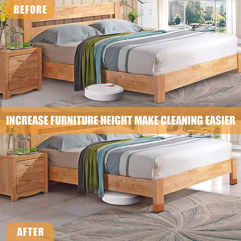 Ronyme Bed Risers or Adjustable Furniture Risers -8, 5 or 3 Inches Stackable Heavy Duty Risers for Soft,Bed,Table and Chair Supports up to 1300 lbs (4 Pack,Brown)