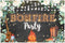 Funnytree 68" x 45" Bonfire Party Backdrop Rustic Camping Birthday Banner Camper Baby Shower Floral Bridal Shower BBQ Photography Background Decorations Cake Table Banner Photo Booth Supplies Props