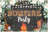 Funnytree 68" x 45" Bonfire Party Backdrop Rustic Camping Birthday Banner Camper Baby Shower Floral Bridal Shower BBQ Photography Background Decorations Cake Table Banner Photo Booth Supplies Props