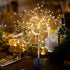Firework Table Lamp Fairy Light 120 LED DIY Starburst Dandelion Battery Powered 8 Modes Lights with Remote Control for Banquet Party Home Garden Dinner Table Decoration Thanksgiving Christmas Wedding