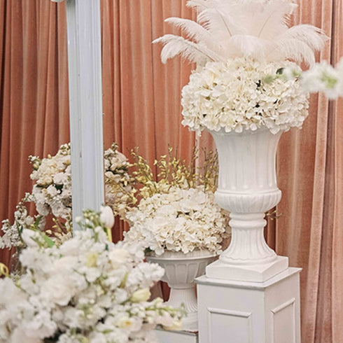 FagusHome 8 inch Big Silk Hydrangea Heads Artificial Flowers Heads with Stems 25 Pcs Fake Hydrangea Flowers for D©cor