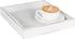 MyGift Whitewashed Wood Serving Tray with Handles | 10-Inch Decorative Farmhouse Wooden Ottoman, Coffee Table, Centerpiece Tray