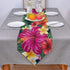 BedSweet Linen Burlap Table Runner Dresser Scarves for Dining Room Tropical Leaf Flowers Hibiscus Plumeria Floral Plant Theme Table Runners for Farmhouse Kitchen,Machine Washable 13 x 108 Inch