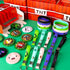 Pixel Style Birthday Party Supplies,40pcs Miner Theme Party Decorations Set,Include 10 Button Pins,10 Key Chains,10 Gift Boxes for Kids,Best for Fill Up the Goodie Bags for Miner Themed Party Favors