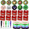 Pixel Style Birthday Party Supplies,40pcs Miner Theme Party Decorations Set,Include 10 Button Pins,10 Key Chains,10 Gift Boxes for Kids,Best for Fill Up the Goodie Bags for Miner Themed Party Favors