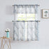 FMFUNCTEX White Valance Curtains for Windows Print Tree Branch Semi-Sheer Valance Grey/Blue,1 Panel, 50? Width x 15" Length