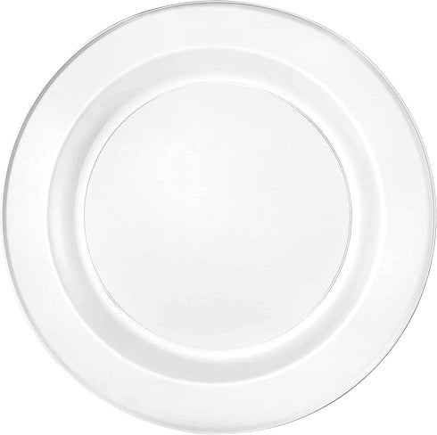 Premium Quality Heavyweight Plastic Plates China Like. Wedding and Party Dinnerware Plastic Plates 9 inch, Crystal Clear - Value Pack 30 Count