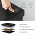 SONGMICS ULSF101 Storage Ottoman Cube/Footrest Stool/Coffee Table/Puppy Step, Holds Up to 660 lb., Faux Leather, 15", Black