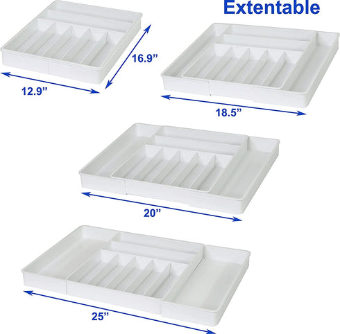 SimpleHouseware Expandable Kitchen Drawer Flatware Organizer