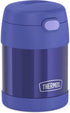 THERMOS FUNTAINER 10 Ounce Stainless Steel Vacuum Insulated Kids Food Jar with Folding Spoon, Purple