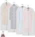 Allhom garment bags for dresses - set of 4 pcs 60 inch hanging clothing storage bags and cedar balls, for long dress, long gowns, and dance costumes
