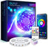 Gupup Bluetooth LED Strip Lights 50ft,Color Changing LED Lights for Bedroom,Built-in-Mic,Music Sync LED Light Strips,Phone Smart Controlled(APP+Remote+Mic)