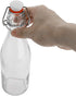 Flip Top Glass Bottle Swing Top Brewing Bottle with Stopper for Beverages, Oil, Vinegar, Kombucha, Beer, Water, Soda, Kefir Airtight Lid & Leak Proof Cap Clear (6)