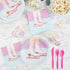 Ice Skating Party Bundle, Includes Plates, Napkins, Cups, and Cutlery (24 Guests,144 Pieces)