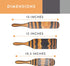 Mad Hungry Spurtle Pakkawood Set 3-Piece - Kitchen Spatula Spoon Tools for Cooking, Narrow Jar Scraper, Mixing Spoons, Icing Cake & Frosting Knife Spreader, Slim & Slotted Thin Paddle Pakka Spurtles